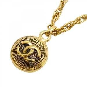 CHANEL Gold Logo Necklace